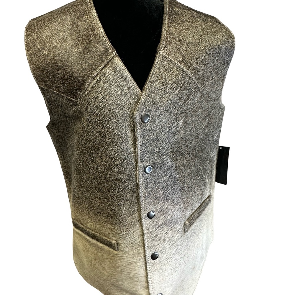 Men's Leather  Brown Vest